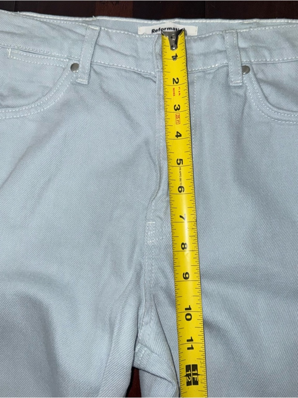 Reformation Cowboy High Rise Wide Leg Jean Womens Size 25 Light Blue - Picture 7 of 9